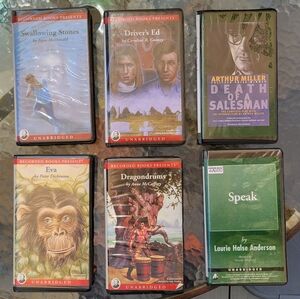 Lot Of 6 Ex-library Audiobooks Cassette Tapes Good Condition Young Adult Classic